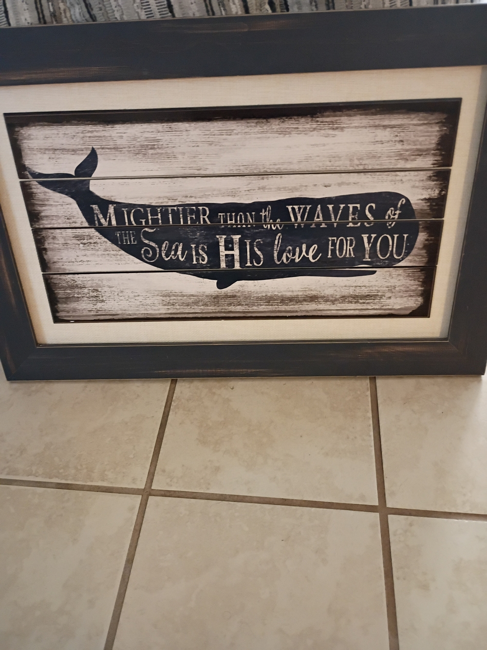 Coastal Whale Wall Art - Blue and White